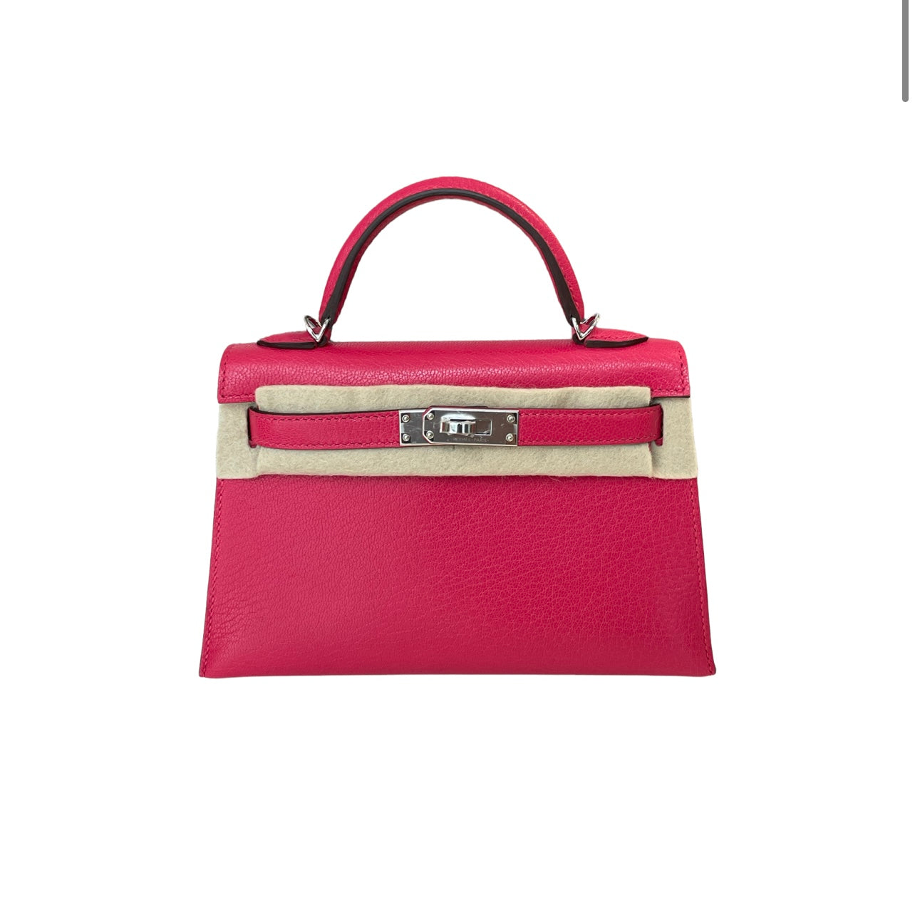 Hermes Mini Kelly II Bag in Original Chevre Leather Red