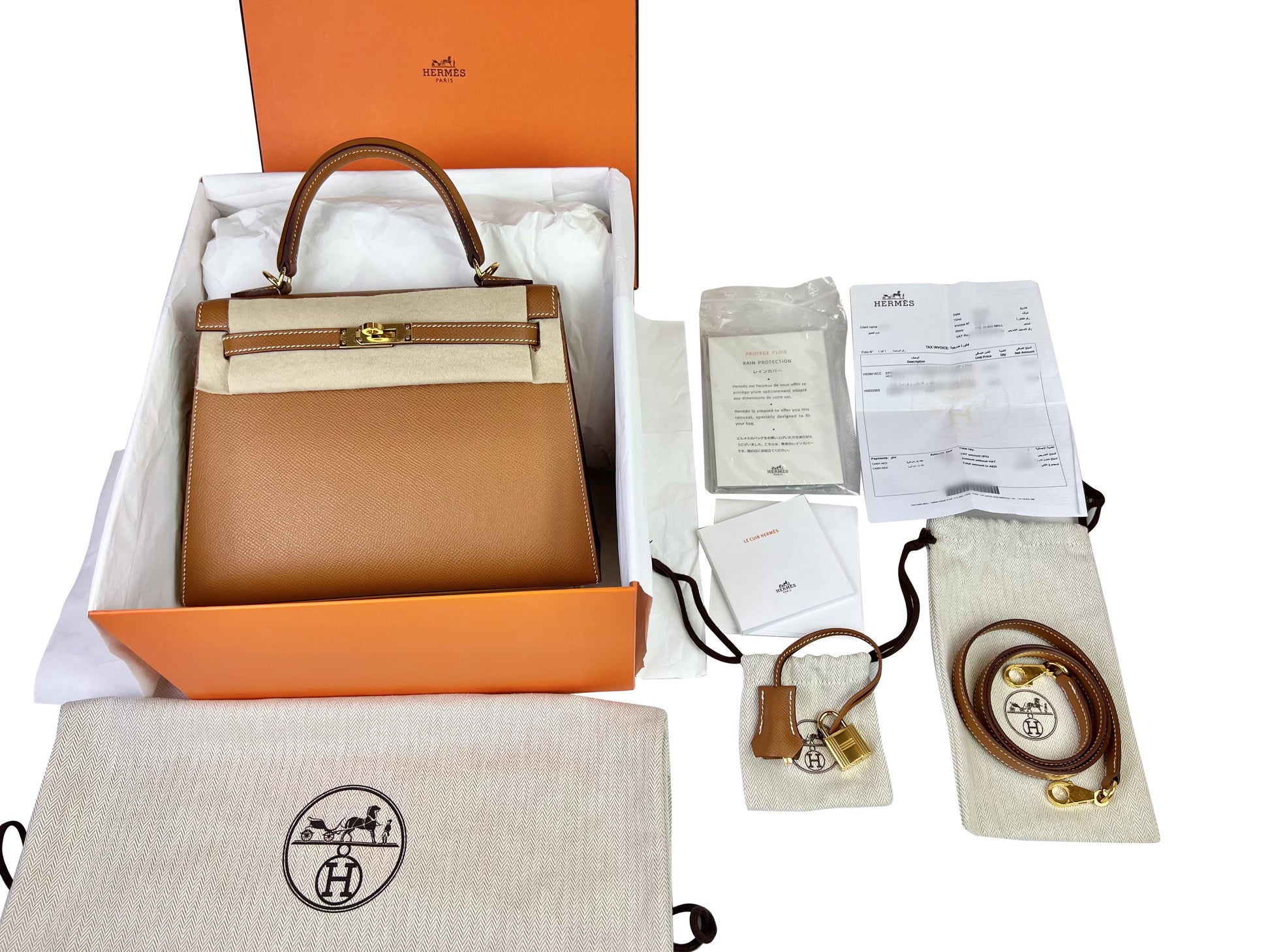 Hermès Kelly Sellier 25 Gold Epsom PHW from 100% authentic materials!